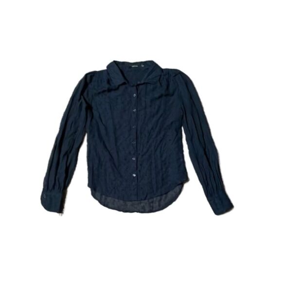 Ark & Co. Longsleeve Collared Blouse Heart Polka Dot - Picture 1 of 13